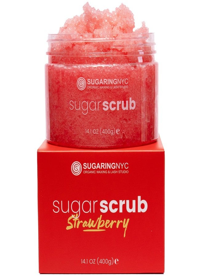 Sugaring NYC Moisturizing and Exfoliating Signature Body Scrub - Silky Smooth Skin and Ingrown Hair Prevention (Strawberry Fields) - Image 1